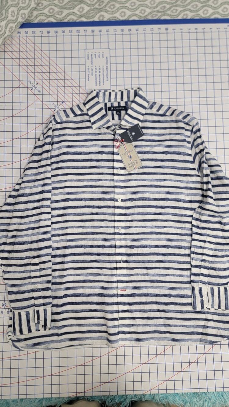 Daniel Cremieux Mens Size XXL Colorful Button Up Long Sleeves Striped Shirt NWT